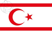 Bandera de República Turca del Norte de Chipre