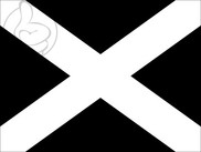 Bandeira de Bandera negra con cruz blanca