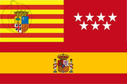 Drapeau de la Aragon Madrid Espagne