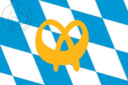 Bandera de Baviera con logo