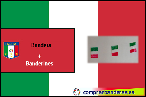 Bandera Italia + Banderines