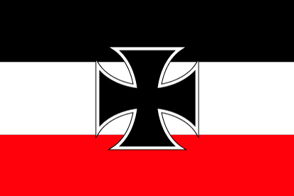 Bandera Imperio alemán y cruz de hierro