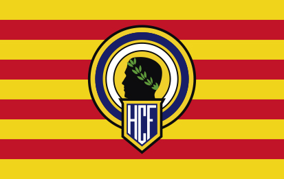 Bandiere Cataluña con escudo del hércules de Alicante
