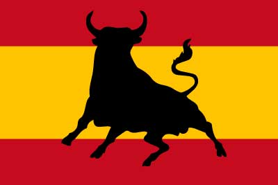 Bandera España Toro salto