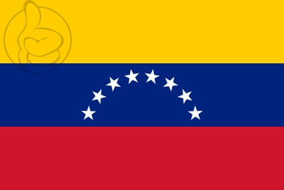 Bandera Venezuela 8 estrellas sin escudo