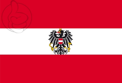 Bandiera Austria XXL 150x250 Cm - Bandiera Nazionale In Poliestere Resistente Con Occhielli In Ottone
