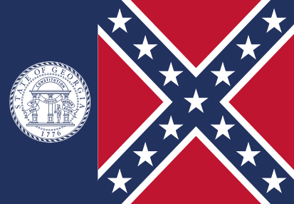 Flag Georgia 1956 - 2001