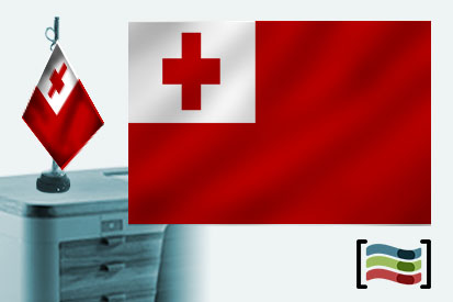Bandera de Tonga sobremesa bordada