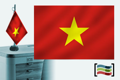 Bandiera del Vietnam ricamata tovaglia
