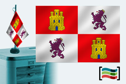 Bandeira da toalha de mesa bordada de Castilla y León