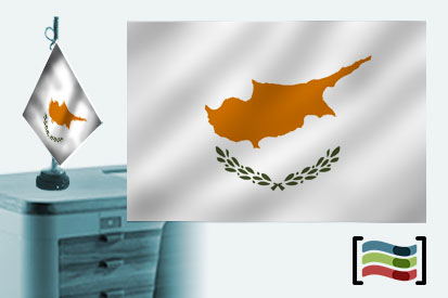Bandeira de Chipre Toalha de Mesa Bordada