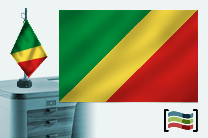 Bandera de Congo sobremesa bordada