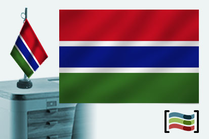 Bandera de Gambia sobremesa bordada