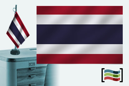 Bandera de Tailandia sobremesa bordada