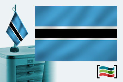 Bandera de Botswana sobremesa bordada