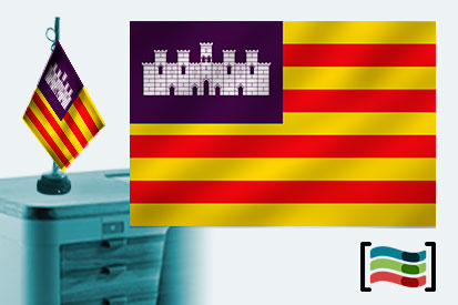 Bandera de Baleares sobremesa bordada