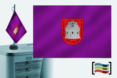 Bandera de Ávila sobremesa bordada