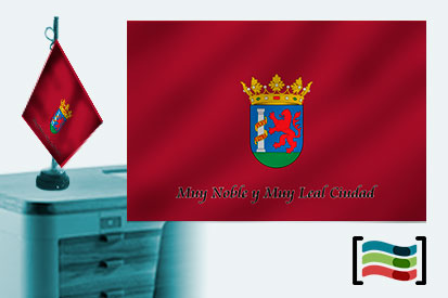 Bandera de Badajoz sobremesa bordada