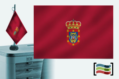 Bandera de Ciudad Real sobremesa bordada