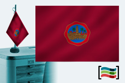 Bandera de Córdoba sobremesa bordada