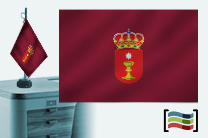 Bandera de Cuenca sobremesa bordada