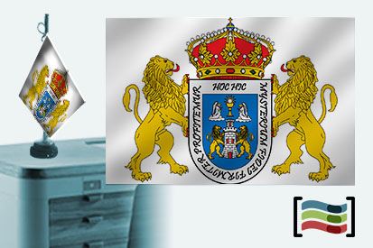 Bandera de Lugo sobremesa bordada