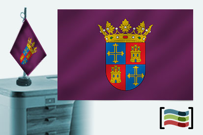 Bandera de Palencia sobremesa bordada