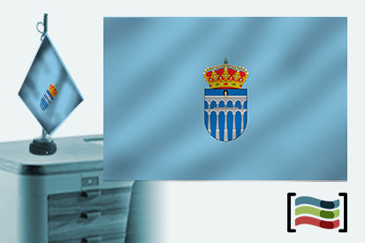 Bandera de Segovia sobremesa bordada