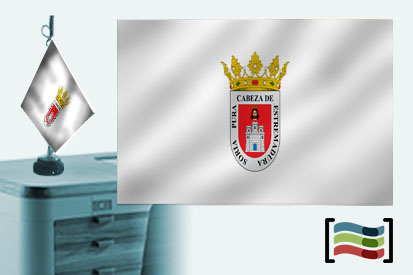 Bandera de Soria sobremesa bordada