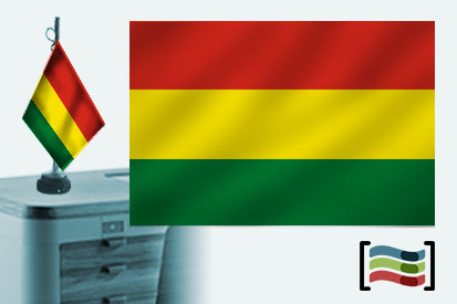 Bandera de Bolivia sobremesa bordada