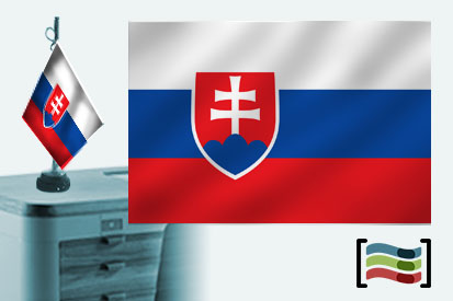 Drapeau de la Slovaquie brodé pour bureau