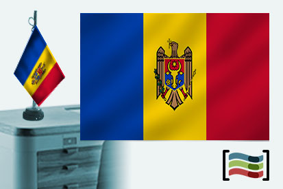 Bandeira da Moldávia Toalha de Mesa Bordada