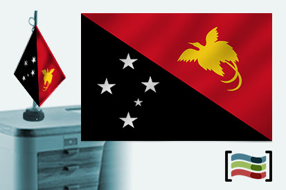 Bandiera della tovaglia ricamata Papua Nuova Guinea