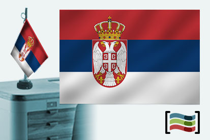 Bandeira da Sérvia toalha de mesa bordada
