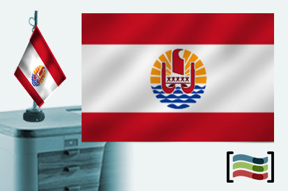 Bandera de Tahiti sobremesa bordada