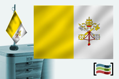 Bandeira da toalha de mesa bordada do Vaticano