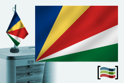 Bandeira da toalha de mesa bordada Seychelles