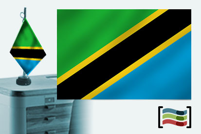 Bandiera della Tanzania ricamata tovaglia