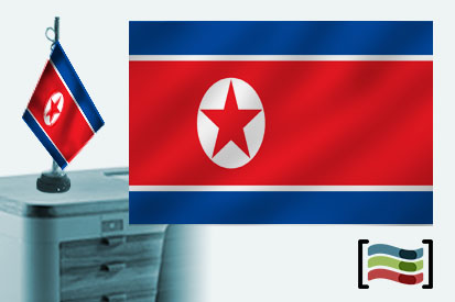 Bandeira da Coreia do Norte bordado candeeiro de mesa