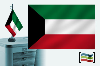 Bandera de Kuwait sobremesa bordada