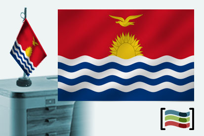 Bandeira da toalha de mesa bordada de Kiribati