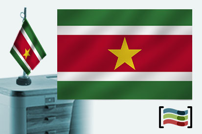 Bandera de Surinam sobremesa bordada