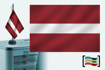 Bandeira da Letónia Toalha de Mesa Bordada