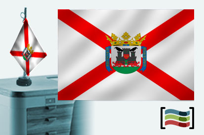 Bandera de Vitoria sobremesa bordada