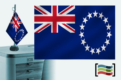 Bandeira de Cook (ilhas) bordado candeeiro de mesa