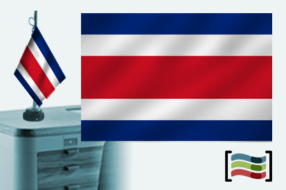 Bandera de Costa Rica sobremesa bordada