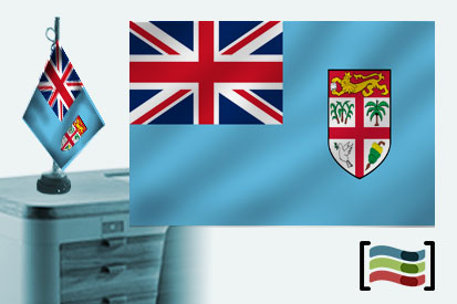 Bandera de Fidji sobremesa bordada