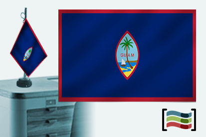 Bandera de Guam sobremesa bordada