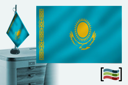 Bandera de Kazajistan sobremesa bordada