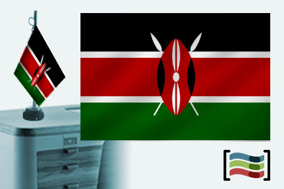 Bandera de Kenia sobremesa bordada